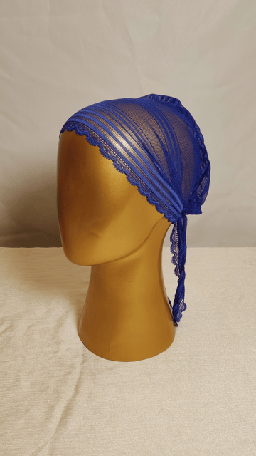 Plain Lace Cap - Blue